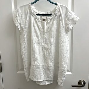 Knox Rose White Eyelet Lace Top